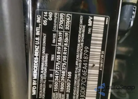 2014 Mercedes-Benz Gl 450 4Matic z USA, uszkodzony, nr VIN 4JGDF7CE6EA418799